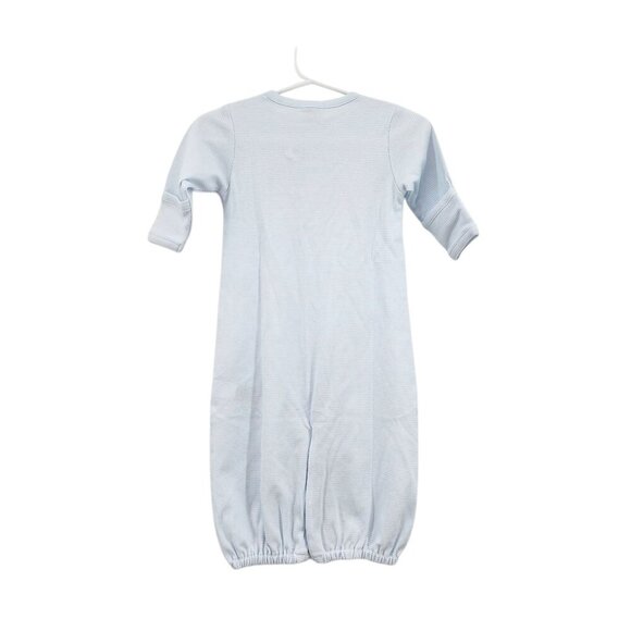 Kissy Kissy Pima Cotton Stripes Embroidered Puppy Converter Gown - Picture 3 of 9